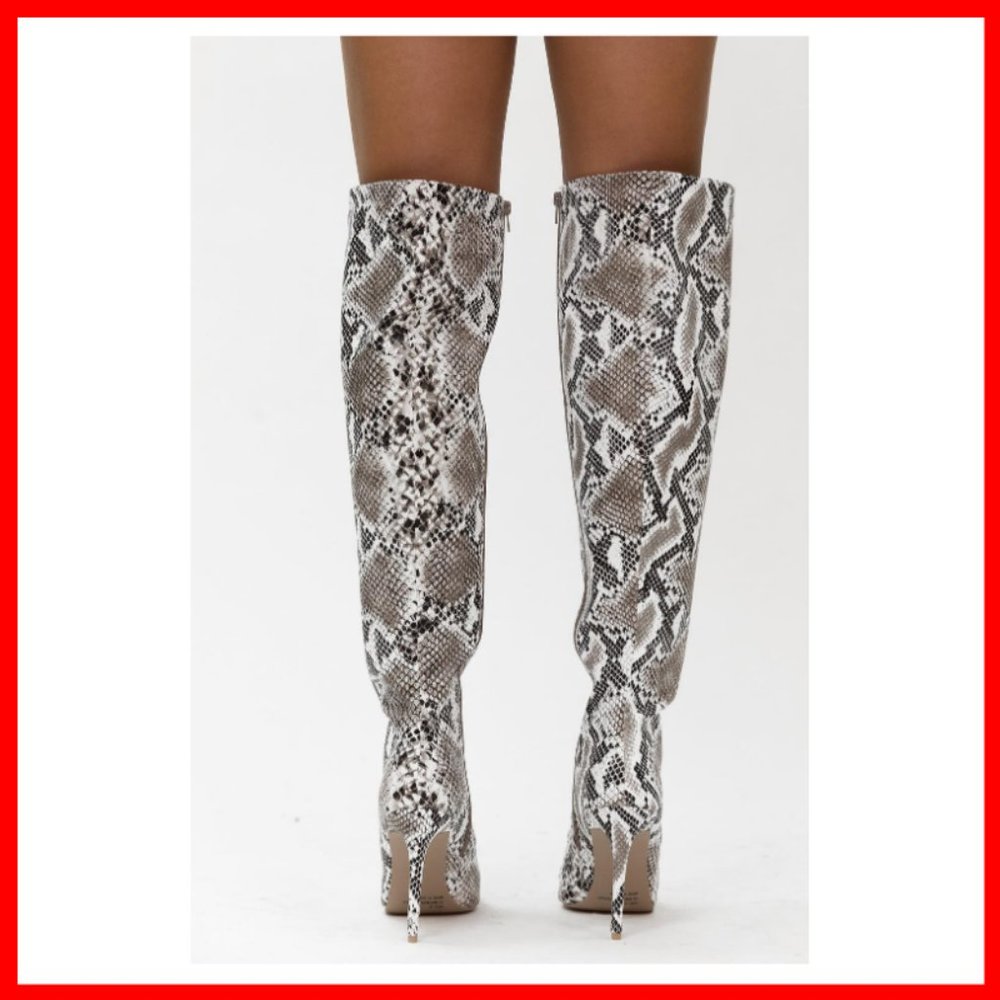 NWT Snakeskin Thigh High Boot - Picture 3 of 7
